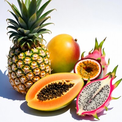 Pineapple Mango Papaya Dragon Fruit