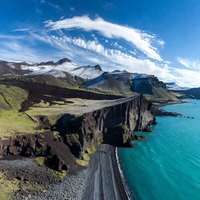 Reynisfjara Black Sand Beach Cliffs