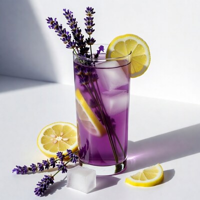 Purple Lavender Lemonade with Ice