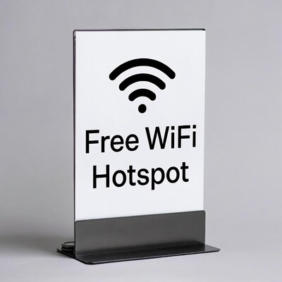 Free WiFi Hotspot Sign Stand