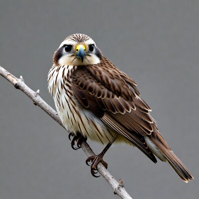 American Kestrel perched on branch