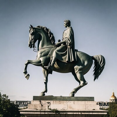 Man on Horseback Statue Paris