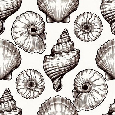 Seashell Pattern Illustration