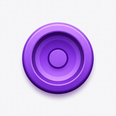 Purple 3D Record Button Icon