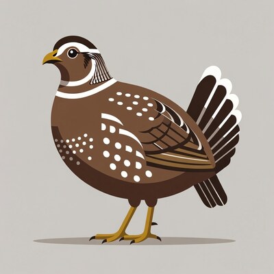 Mountain Quail Illustration