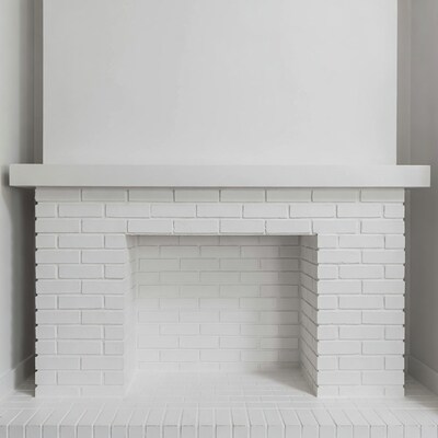 White Brick Fireplace
