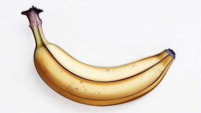 Ripe banana illustration isolated