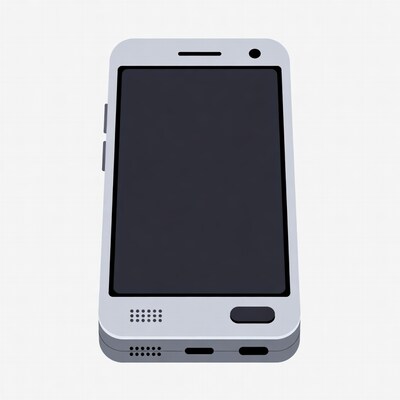 White smartphone illustration