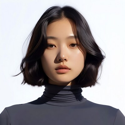 Asian woman with bob haircut