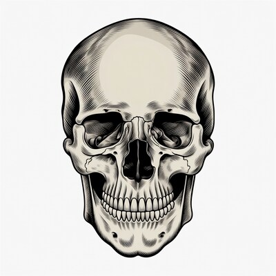 Human skull illustration