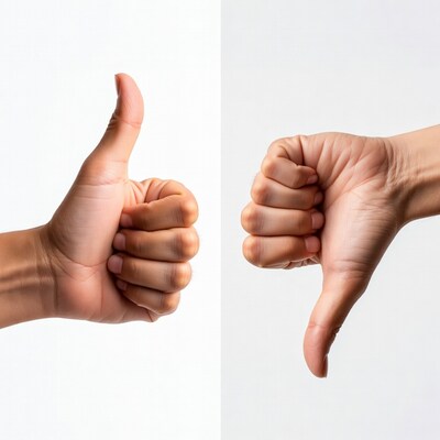 Thumbs Up and Thumbs Down Hands
