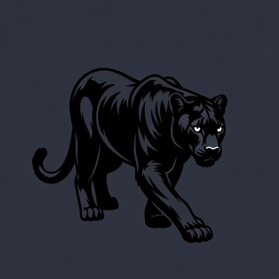 Black Panther Illustration Walking