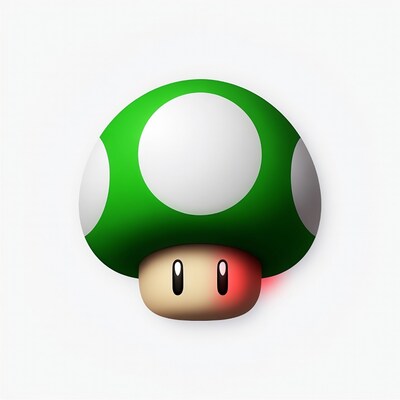 Cute 3D Goomba on white background