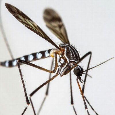 Crane Fly on White Background