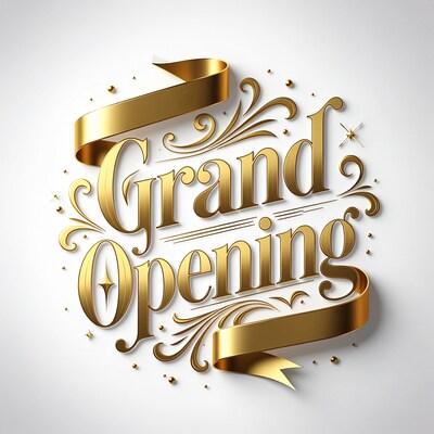 Grand Opening Gold Ribbon Banner