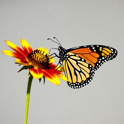 Monarch butterfly on sunflower