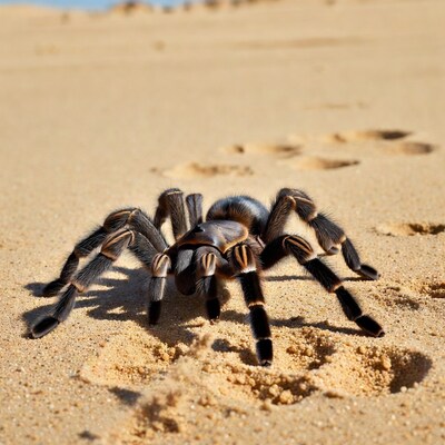 Chilean Rose Tarantula on sand