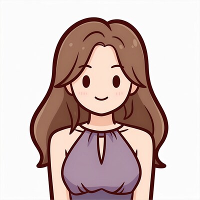 Cute anime girl smiling