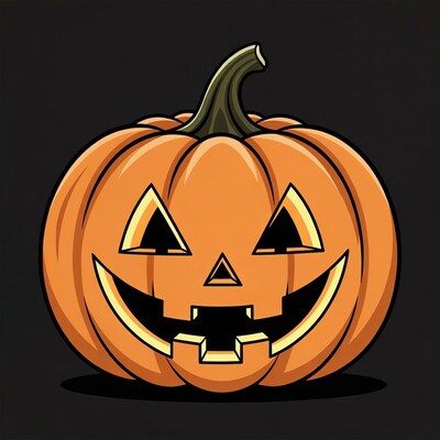 Jack-o-lantern pumpkin illustration