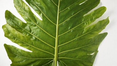 Large green monstera leaf