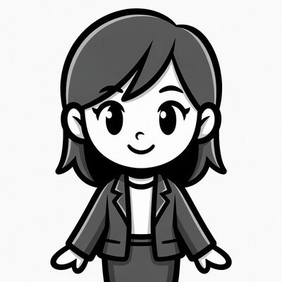 Chibi woman in business suit