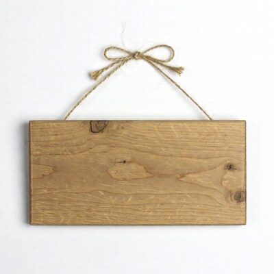 Blank wooden sign with twine