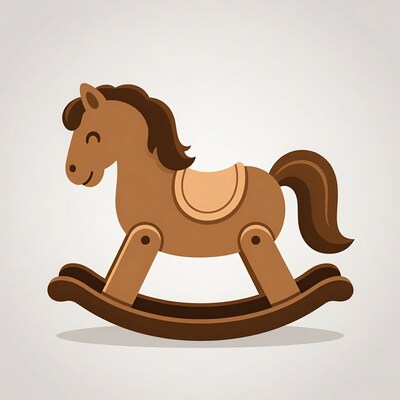 Cartoon rocking horse toy