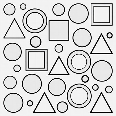 Assortment of Geometric Shapes Clipart