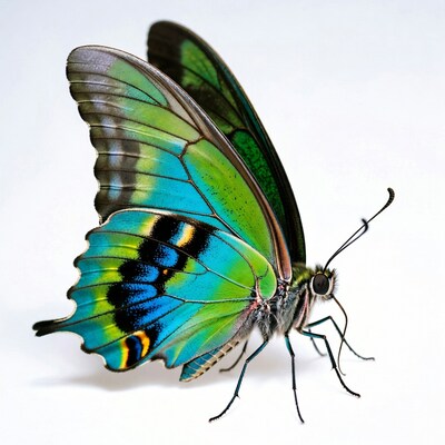 Colorful Green Birdwing Butterfly