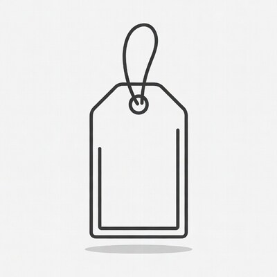 Blank price tag icon