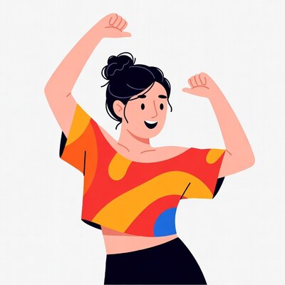 Woman making OK hand signs