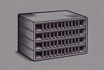 Line Art Card File Cabinet