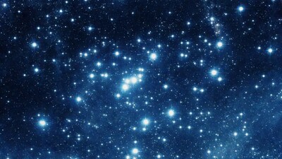 Starry Night Sky with Bright Stars