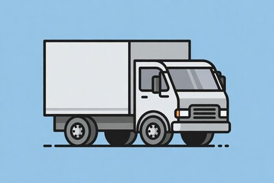 White delivery truck illustration