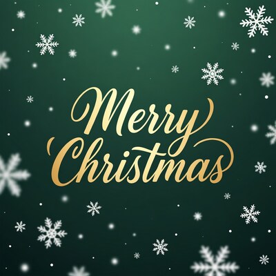 Merry Christmas with Snowflakes
