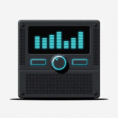 Glowing Audio Equalizer Stereo