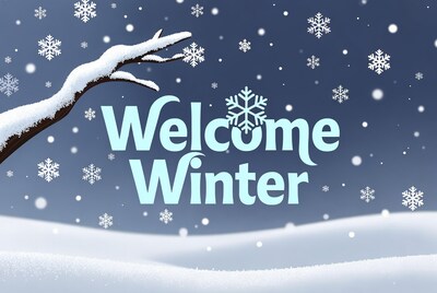 Welcome Winter Snowy Illustration