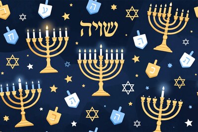 Hanukkah Menorah Dreidel Pattern