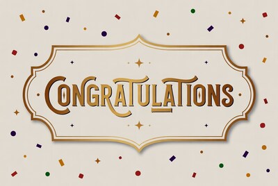 Golden Congratulations Illustration