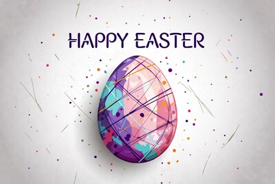 Happy Easter Colorful Easter Egg