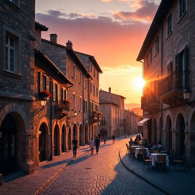 Sunset Street in Italian Village