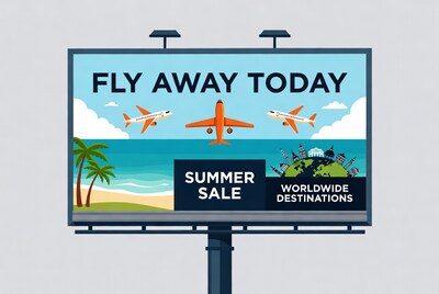 Fly Away Today Summer Sale Billboard