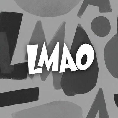 LMAO Text on Abstract Gray Background