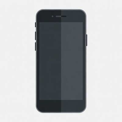 Black Smartphone Flat Illustration