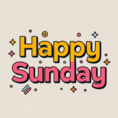 Happy Sunday illustration