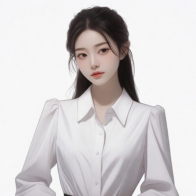 Asian woman in white blouse