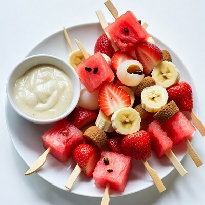 Fruit Skewers with Dipping Sauce