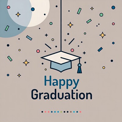 Happy Graduation Card with Cap