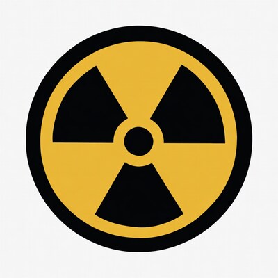 Yellow Radiation Warning Symbol