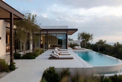 Modern Infinity Pool Cliffside House